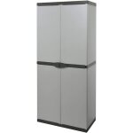 Armoire en rsine avec tagres 2 portes, (intrieur / extrieur) 68x40xh165 cm