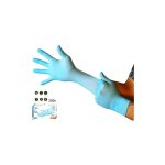 200x gants jetables - safe fit gants en nitrile bleus xl (9 - 10) sans poudre sans latex grade de m�dicament ...