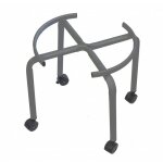 Fraschetti - pie'destal en acier peint 38 cm avec roues pour supporter des futs de 50 lt conteneurs futs ...