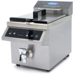 Friteuse - 8 l - 1 panier - induction - avec robinet de vidange