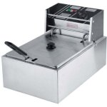 Friteuse �lectrique en acier inoxydable de 6 litres avec panier � friture, adapt�e � un usage commercial ...