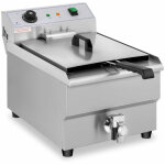 Friteuse lectrique professionnelle restaurant 1 x 16 litres robinet de vidange - 230 v