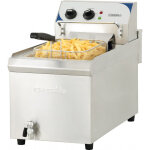 Friteuse electrique professionnelle avec vidange triphas�e 10 litres - casselin