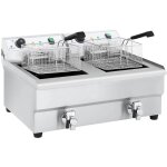 Friteuse lectrique de restaurant double professionnelle 2 x 3 200 watts 2 x 16 litres au total 2 x 12 ...