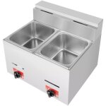 Friteuse � gaz propane professionnelle de 12 l, friteuse de comptoir en acier inoxydable, avec 2 paniers ...