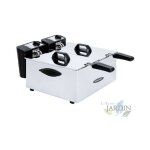 Friteuse professionnelle en acier inoxydable orbegozo, deux conteneurs 3, 5 l thermostat réglable. puissance ... Friteuse professionnelle en acier inoxydable orbegozo, deux conteneurs 3, 5 l thermostat réglable. puissance ...