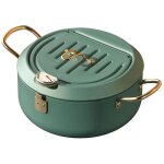 Friteuse profonde en acier inoxydable 304 avec thermom�tre et couvercle pour tempura