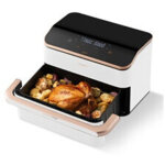 Friteuse sans huile 10l double panier ? puissance 2800w ? technologie dual blaze pour cuisson uniforme ...