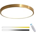 Frixovel - led plafonnier dor� rond panneau int�rieur lampe de plafond dimmable avec t�l�commande ultra ...