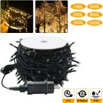 Froadp 500 led extrieur chane de lumires de nol ip44 tanche 8 modes 50m rideaux lumires string ...