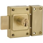 Fth - verrou de porte c60 double entr�e, cylindre de 40mm, coffre et p�ne laiton, 3 cl�s crant�es