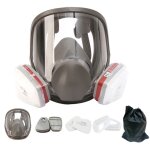 Full face respirator mask with filter, reusable gas mask anti - fog dust masks, paint masks for spraying, ...