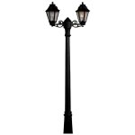 Lampadaire extrieur double fumagalli gigi bisso / anna' - 2x e27 - noir