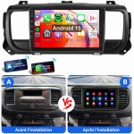 F�r toyota proace citro�n jumpy peugeot expert 2016 - 2022 gps apple carplay android 15 1 + 32g