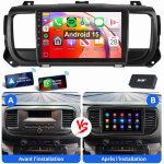 F�r toyota proace citro�n jumpy peugeot expert 2016 - 2022 gps apple carplay android 15 4 + 64g dab