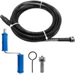 Furet deboucheur canalisation 5m, �10mm, en spirale, avec adaptateurs �lectriques, arbre de nettoyage ...