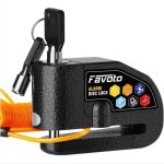 Furwoo - antivol moto bloque disque bloc disque avec alarme de 110db disc lock scooter v�lo, 2 cl�s / ...