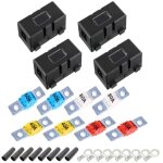 Fusible voiture, 4 pi�ces ans porte fusibles de voiture avec 4 fusibles midi 40a 50a, mega porte - fusibles ...