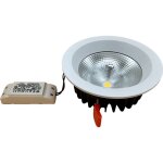 Fusion downlight 20w encastr� blanc ip44 4000k asled 20wdlbn