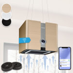 Klarstein - futurelight smart hotte d'�lot � recyclage d'air 420 m� / h led acier inoxydable