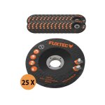 Pack de disques de trononnage pour meuleuse fx - e1ws20 - x25 fuxtec 115x1, 6x22mm mtal acier inox