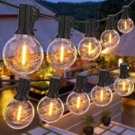 G40 guirlande lumineuse ext�rieure, 30ft / 9m g40 led guirlande guinguette ext�rieur avec 30 ampoules ...