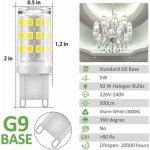 G9 led lampe ampoules, blanc chaud 3000k 5w g9 led ampoule lumiere �quivalent aux ampoules halog�nes ...
