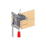 Gabarit de per�age pour �triers, pieds de poteau pat et ptt - al - gabetrier - alsafix