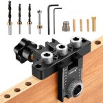Gabarit de percage set?8 / 10 / 15 mm gabarit de trou de poche, 3 en1 kit localisateur de guide de percage ...