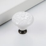 Gabrielle - lot de 10 boutons de meuble vintage en porcelaine de 34 mm pour portes, placards, tiroirs ...
