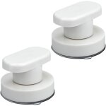 Gabrielle - lot de 2 poign�es � ventouse pour abattant de wc, poign�e de porte, tiroir avec ventouse ...