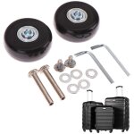 Gabrielle - 70x24mm roues valise universelle de rechange pour bagages 2 pi�ces, caoutchouc m�tal valise ...