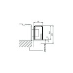 G�che en  u  en 2 parties pour serrure exclusive - assa abloy vachette marron droite marron