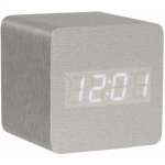 La chaise longue - petit rveil cube led en bois lasur