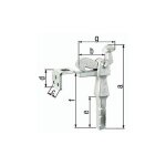 Alberts - gah arr�t de porte fonte grise galv. 6, 5mm - 412814