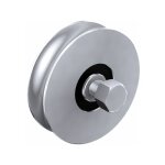 Galet �100 mm en inox � gorge ronde �21 mm - 400 kg