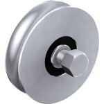 Galet �120 mm en inox � gorge ronde �21 mm - 500 kg