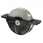 Galet encastr� ou semi - encastr� pour rail de portail u / om�ga - �80 mm - noir - tirard