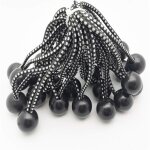 Galozzoit - 40 tendeur elastique caoutchouc professionnel avec boule (noir 150 mm) pour tentes, b�ches, ...