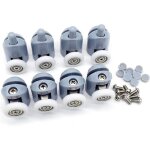Galozzoit - lot de 8 roulettes pour porte de douche - pices de rechange pour porte de douche - 4 roulettes ...