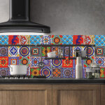 Galozzoit - autocollant en tuile pour salle de bain et cuisine, 24 pcs stickers muraux carrelage adh�sif ...