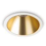 Ideal lux - game downlight encastr rond or blanc 3000k