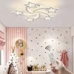 Ganeed - led ceiling light, white star led ceiling light, 5 - star shape decoration design, dimmable ...