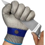 Gant anti coupure, version 2. 0 am�lior�e des gants de boucher en maille pour couper la viande, la p�che, ...