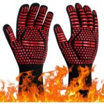 Gants de barbecue , r�sistants � la chaleur jusqu'� 800 �c, antid�rapants et r�sistants � la chaleur, ...