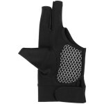 Gant de billard 3 doigts pour snooker et pool - adulte unisexe - taille l - noir