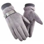 Gants chaud �cran tactile pour homme femme thermiques en suede doublure polaire mitaines anti - glisse ...