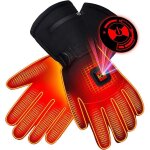 Gants chauffants, gants chauffants �lectriques pour hommes et femmes, gants thermiques avec 3 r�glages ...