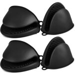 Gant de cuisine �pais en silicone, 2 paire gants de four r�sistant � la chaleur, gants de cuisine antid�rapant ...