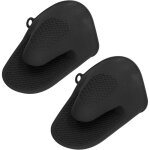 Gants de cuisine, gants de cuisine en silicone � usage domestique (le noir) - sollbry